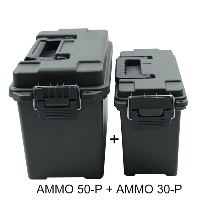 Plastic Ammo Box Military Style Storage Ammo Can Lightweight High Strength Ammo Accessory Crate Storage Case Tactical Bullet box