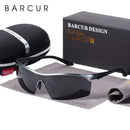 BARCUR Sports Eyewear Aluminium Sunglasses Men Polarized Sun glasses Women glasses Anti-Reflective shades oculos de sol feminino