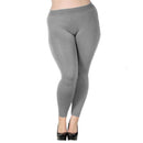 Damen Übergröße Modal Nahtlose Leggings mit Hohem Bund Volle Länge Dehnbare Basic Knöchelleggings Einfarbig Lange Leggings-Hose