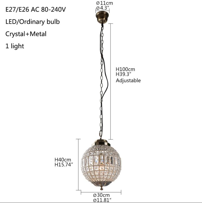 Retro Vintage Royal Empire Ball Style Big Led Kristall Moderne Kronleuchter Lampe Lüster Lichter E27 Für Wohnzimmer Schlafzimmer Badezimmer