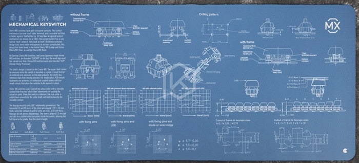 Mechanischer Tastaturschalter Mousepad Kirsche 900 400 4 mm nicht genähte Kanten Weich/Gummi Hohe Qualität