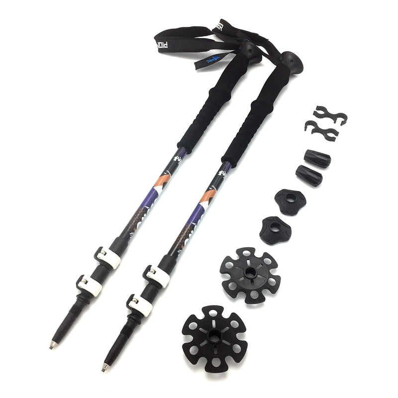 2Pcs/Lot 240g/Pcs Trek poles Nordic Walking Poles Telescopic Alpenstock Aluminum Alloy Shooting Walking Stick Crutch Senderismo