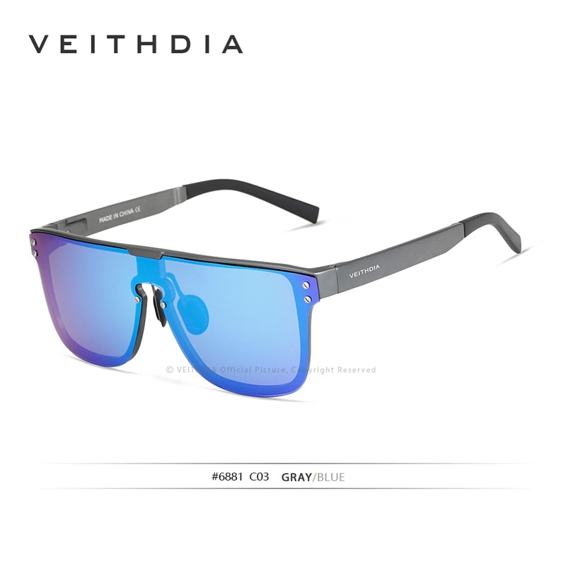 VEITHDIA Men Sunglasses Brand Fashion Retro Aluminum Polarized UV400 Lens Vintage Eyewear Accessories Sun Glasses For Male V6881