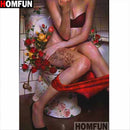 HOMFUN Full Square/Round Drill 5D DIY Diamond Painting "Toilet woman" Embroidery Cross Stitch 5D Home Decor Gift A14902