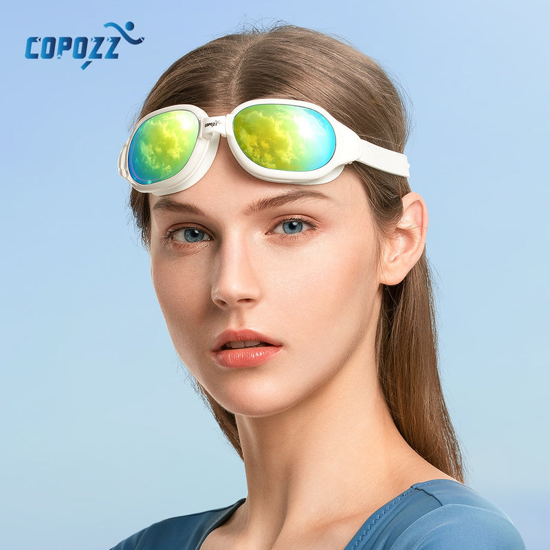 COPOZZ Swimming Goggles Myopia 0 -1.5 to -7 Men Women Anti fog UV Protecion Waterproof Swimming Glasses Diopter Swim Eyewear