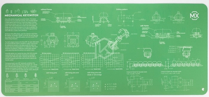 Mechanischer Tastaturschalter Mousepad Kirsche 900 400 4 mm nicht genähte Kanten Weich/Gummi Hohe Qualität