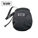 Bolsa de tiza para escalada en roca con cinturón y bolsillo con cremallera para Fitness GYM Levantamiento de pesas Caza Boulder Magnesia Saco Color negro