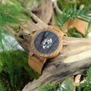 Reloj BOBO BIRD para hombre, correa de cuero auténtico, relojes de madera de cuarzo, reloj de pulsera para hombre, gran regalo para hombre, reloj masculino W-H29