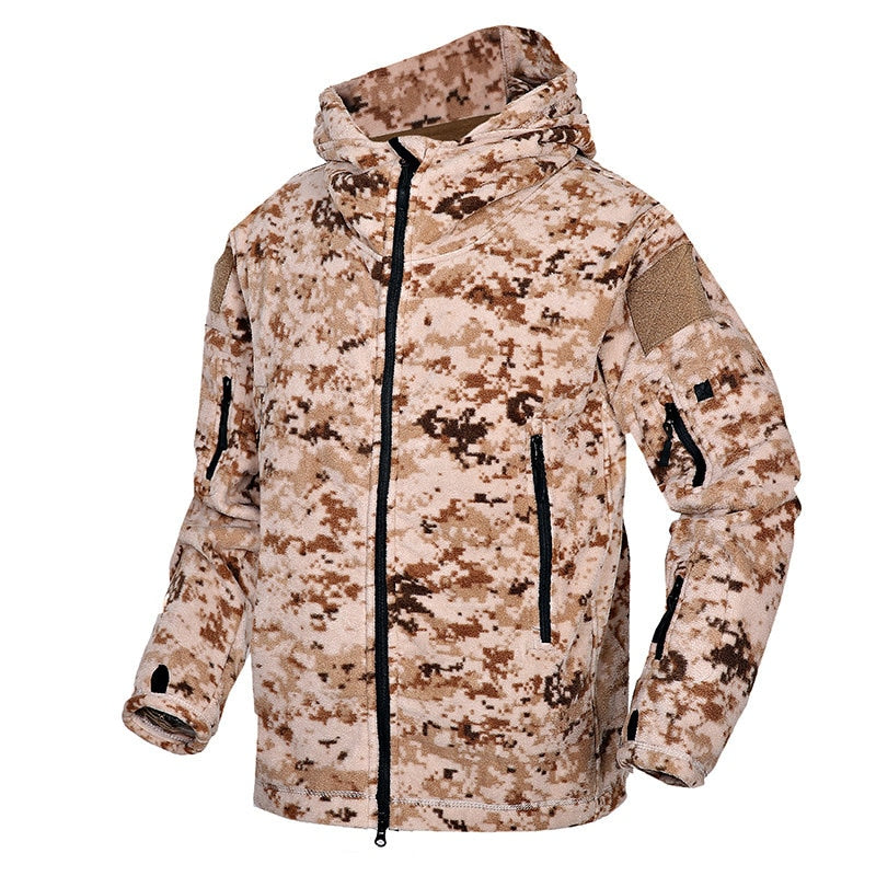 Mege Brand Autumn Winter Military Fleece Camouflage Tactical Men&