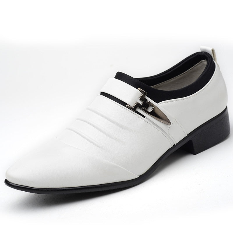 Nuevos zapatos blancos de cuero transpirable de negocios para hombre, zapatos de vestir para hombre, zapatos de lujo para hombre, zapatos de boda de diseñador para hombre