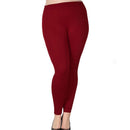 Damen Übergröße Modal Nahtlose Leggings mit Hohem Bund Volle Länge Dehnbare Basic Knöchelleggings Einfarbig Lange Leggings-Hose