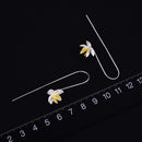 Lotus Fun Real 925 Sterling Silver Natural Original Handmade Fine Jewelry Cute Blooming Flower Fashion Drop Earrings for Women