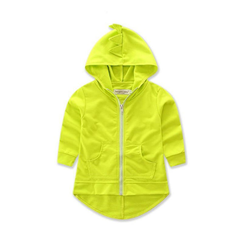 Hooded Baby Boys Girls Coat 2-7 Years Cotton 3D Dinosaur Sweatshirt Kids Children Outwear In Spring Autumn KF709