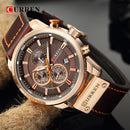 CURREN Markenuhr Männer Leder Sportuhren Herren Armee Militär Quarz Armbanduhr Chronograph Männliche Uhr Relogio Masculino