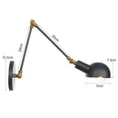 Industrial Adjustable Swing Arm Wall Lamp Reading Bedside Vintage Wandlamp Retro Extendable Led Wall Lights Fexible White Gold