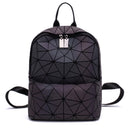 New Women Backpack Geometric Folding Bag Small Students School Bags For Teenage Girls Luminous Backpacks Hologram Daily Backpack