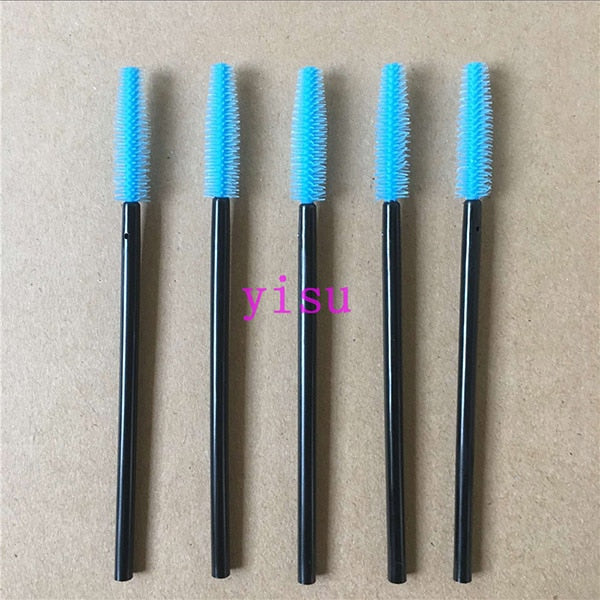 200 pcs/lot Silicone Eyelashes Brushes Mix Colors Disposable Mascara Wands Lashes Makeup Brushes For Eyelash Extension