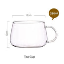 1L/1.8L Large Capacity Drinkware Glass Teapot Teaware Tea Pot Heat-Resistant Kettle Wooden Lid Home Office Coffee Bar Supplies