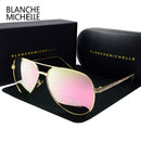 Hochwertige Pilotenbrillen Damen polarisiert UV400 Sonnenbrille Spiegel Vintage Sonnenbrillen 2020 Sonnenbrille Frau okulary mit Box