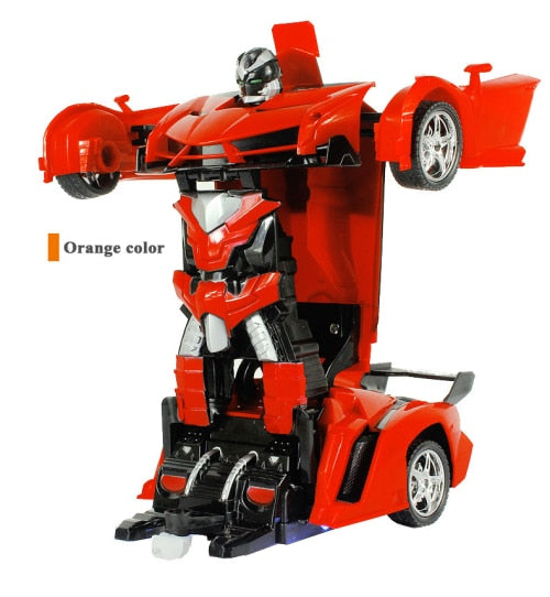 2 en 1 RC coche deportivo coche transformación Robots modelos Control remoto deformación coche RC juguete de lucha niños regalo de cumpleaños
