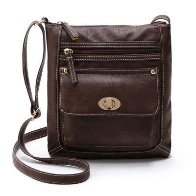 European New Style Women Messenger Bags Portable Button Ladies Crossbody Shoulder Bag Vintage PU Leather Womens Bags A582