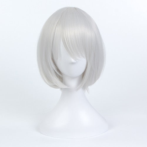 High Quality YoRHa No.2 Type B 2BYoRH 2A 9S 2B Cosplay Wig NieR:Automata Costume Play Wigs + Wig Cap + Headband + Eyepatch