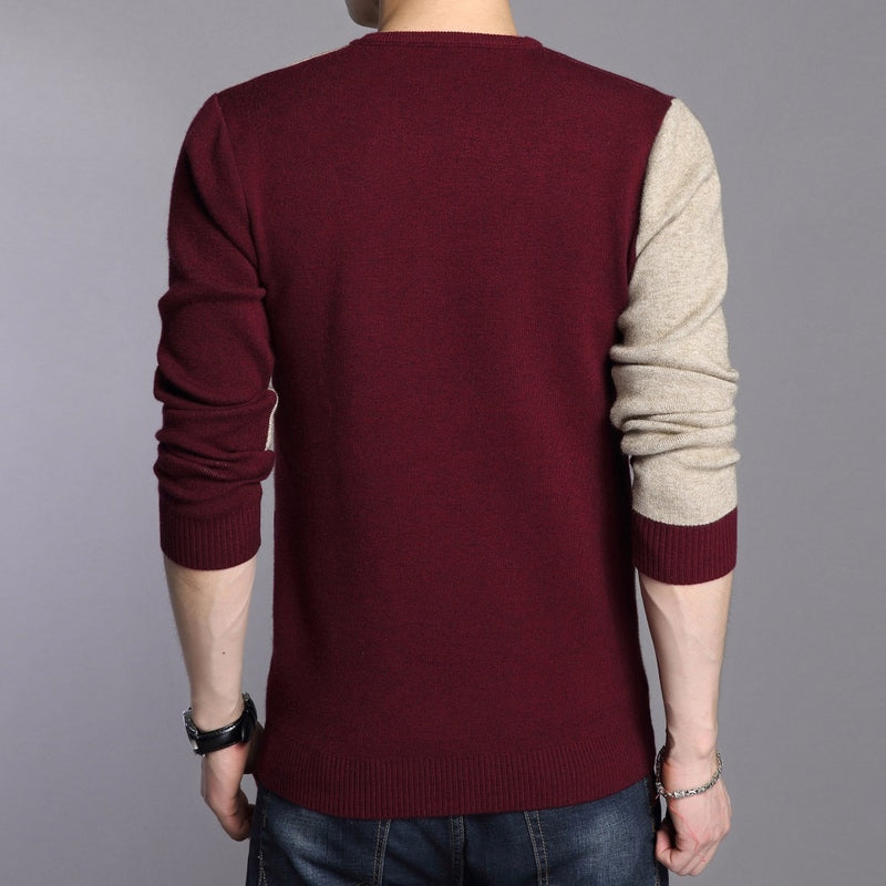 Liseaven Men Casual Pullover Sweater Fashion O Neck Knitwear Long Sleeve Male Pullovers