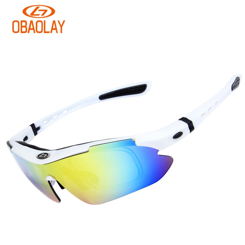 OBAOLAY, gafas de sol polarizadas UV400 para ciclismo, gafas para bicicleta, gafas para montar, deportes al aire libre, gafas de pesca, 5 lentes