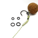 50 PCS Round Rig Rings  Matt Black 3.1mm 3.7mm  Non Reflective Carp Fishing Terminal Tackle Carp Fishing Rig Making Material