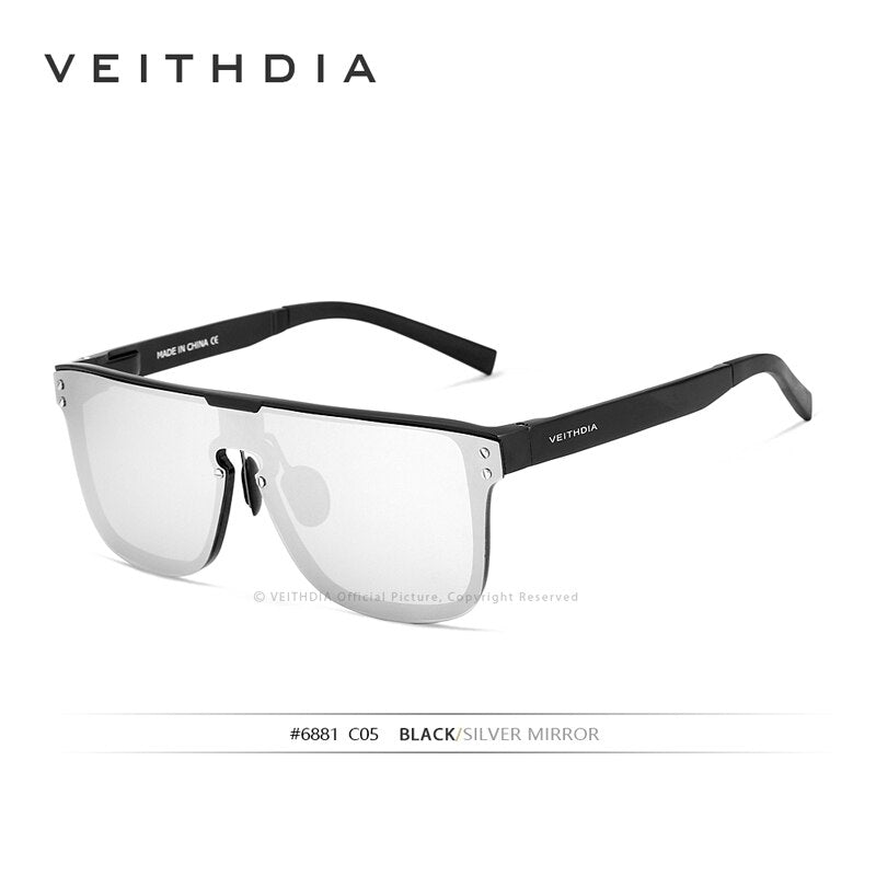 VEITHDIA Men Sunglasses Brand Fashion Retro Aluminum Polarized UV400 Lens Vintage Eyewear Accessories Sun Glasses For Male V6881