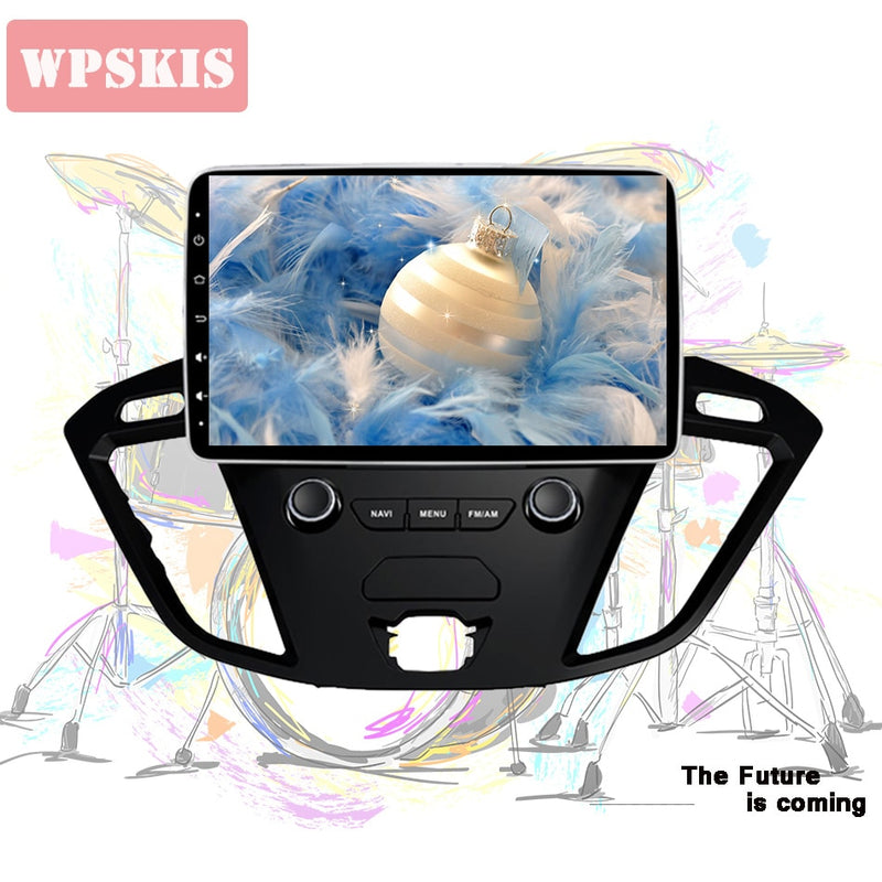9 '' IPS HD-Bildschirm im Armaturenbrett-Auto-Musikvideo-Stereo-PC-Tablet-Headunit für Ford Tourneo Transit Custom 2013+ Android 11 CarPlay bt