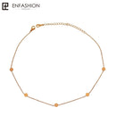 Enfashion Geometric Triangle Circle Star Choker Necklace Gold color Necklaces Pendants Stainless Steel Necklace Women chocker