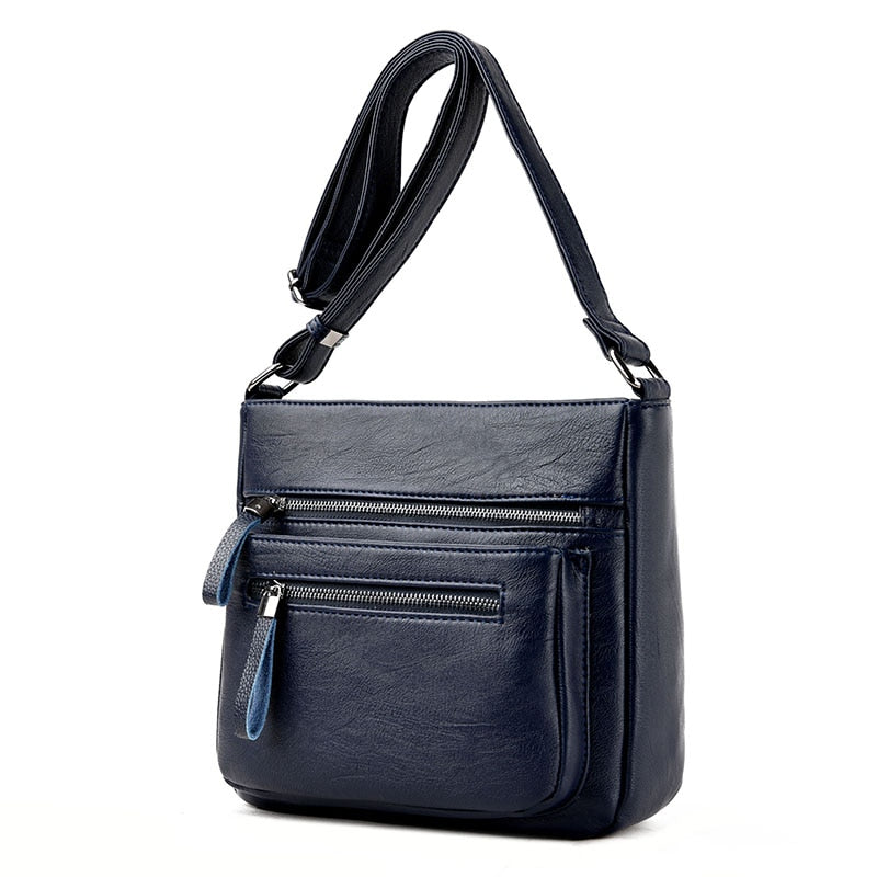 Hochwertiges Leder Umhängetaschen für Frauen 2021 neue Luxus-Designer-Umhängetasche Freizeit-Einkaufstasche für Lady Messenger Bags