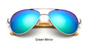 Ralferty Vintage Pilot Wood Sunglasses Men Women UV400 Gradient Sun Glasses Driver Sport Eyewear Original Bamboo Sunglass K1510
