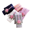 Leggings para niñas, ropa de otoño e invierno para niñas, mallas cálidas de algodón para niños, pantalones ajustados con flores en la cintura para niñas DQ722