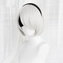 High Quality YoRHa No.2 Type B 2BYoRH 2A 9S 2B Cosplay Wig NieR:Automata Costume Play Wigs + Wig Cap + Headband + Eyepatch