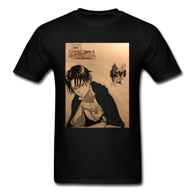 Captain T-shirt Men Survey Corps T Shirt Attack On Titan Tshirt Brand New Japan Anime Print Tops Cotton Wholesale Tees XXXL
