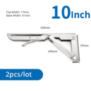 KAK 2PCS Folding Triangle Bracket Stainless Steel Shelf Support Adjustable Shelf Holder Wall Mounted Bench Table Shelf Hardware