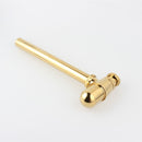 Fregadero de lavabo dorado Ranurado Pop Up Desagüe de residuos Latón 1 1/4 Botella Trampa P-TRAP Kit con rebosadero 11-096