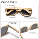 KINGSEVEN Handmade Bamboo Sunglasses Men Retro Vintage Wood Sun Glasses Women Polarized Mirror Coating Lenses Eyewear Case