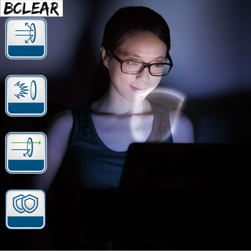 BCLEAR Anti-Blau UV400 Selbsttönende Gleitsichtgläser Antireflektierende Computerlinse Chamäleon Grau Braun Sonnengläser Weit Nah