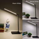 Flexible Tischlampe LED Schreibtischlampe Augenschutz Buchlicht Qi Wireless Charging für Mobiltelefone 5-stufige Helligkeit und Farbe