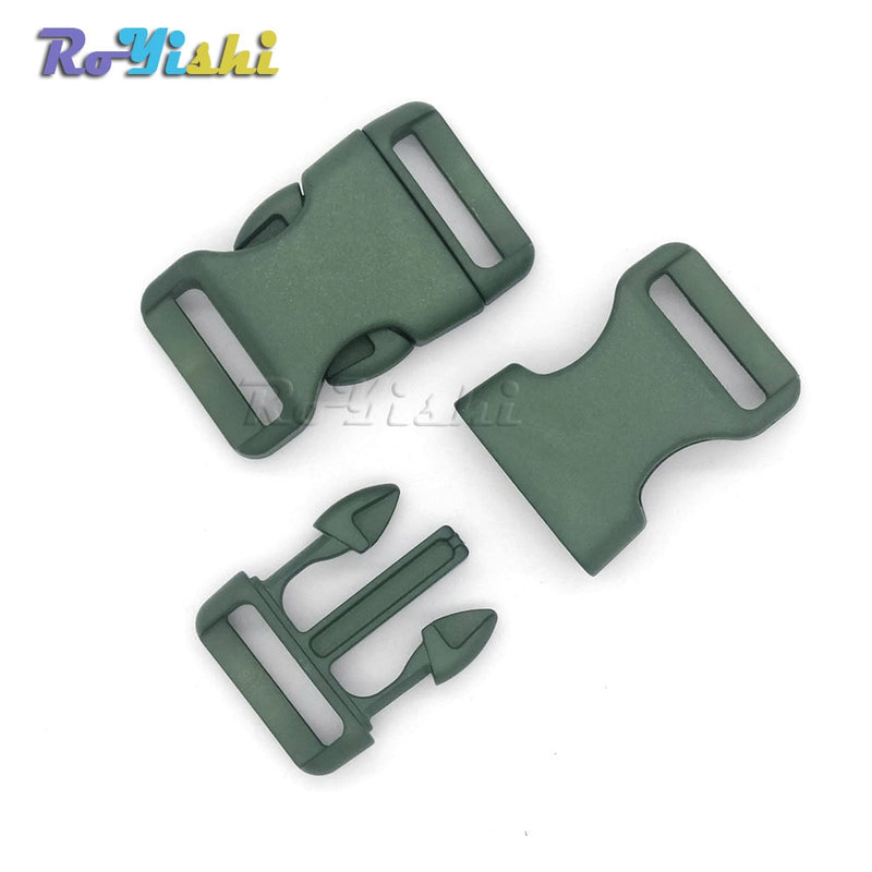1 '' (25 mm) Bunte konturierte Kunststoffschnallen mit seitlicher Freigabe für Paracord-Armbänder / Rücken