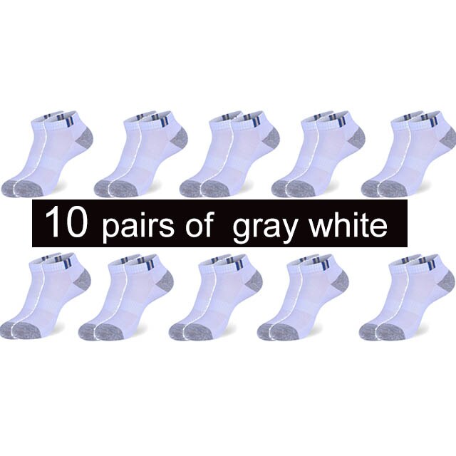 10 Pairs New Spring Summer Cotton Socks Boat Mesh Breathable Men&