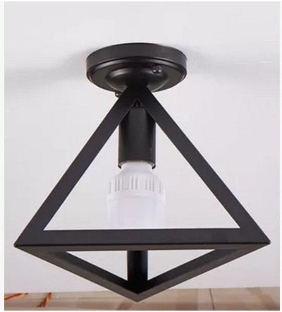 Vintage Ceiling light Modern Nordic Retro Iron Ceiling lamp Decor For Living Room Bar Black Loft E27 Home Lights Cage Fixture