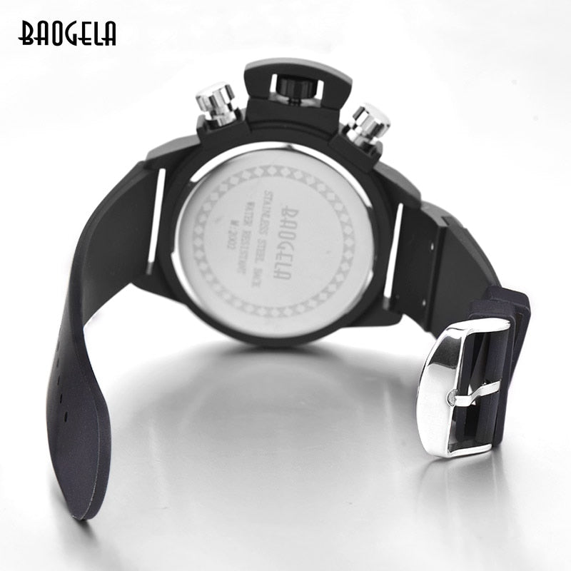 Baogela Fashion Herren Quarzuhren Sport Chronograph Montre Homme Relogio Masculino Silikon Armbanduhr für Mann Uhr Stunde