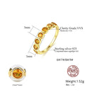 CZCITY Real 925 Sterling Silver Eternity Rings for Women Engagement Wedding Fine Jewelry Round Topaz Gemstone Bague Femme SR0252