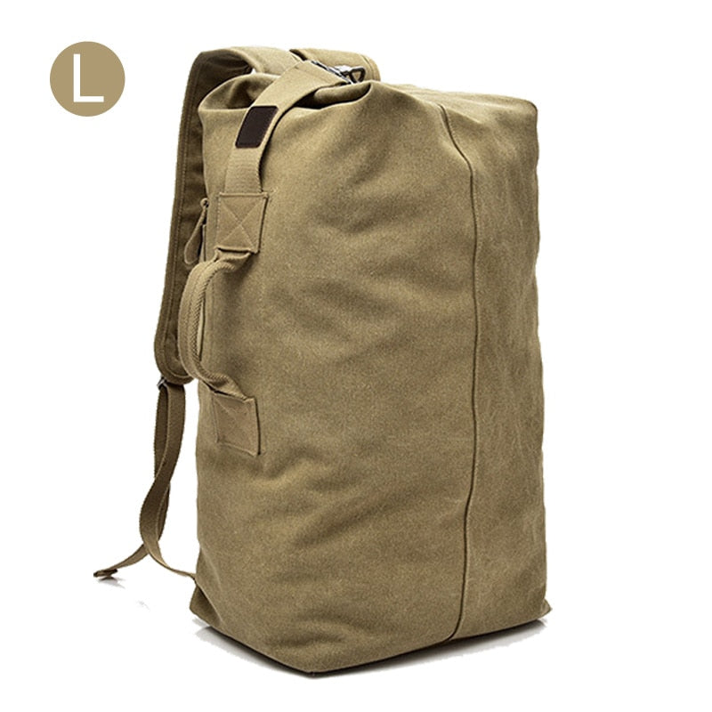 Large Man Travel Bag Mountaineering Backpack Male Luggage Canvas Bucket Shoulder Army Bags For Boys Men Backpacks mochilas XA88C