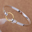 AB023 Hot  sterling  bangle bracelet,   fashion jewelry Color separation O bracelet /afiaiwpa ahyaizfa silver color