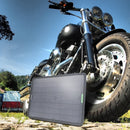 ALLPOWERS 18V 12V 10W Portable Solar Panel Battery Charger Maintainer Bundle with Cigarette Lighter Plug, Alligator Clip Camping